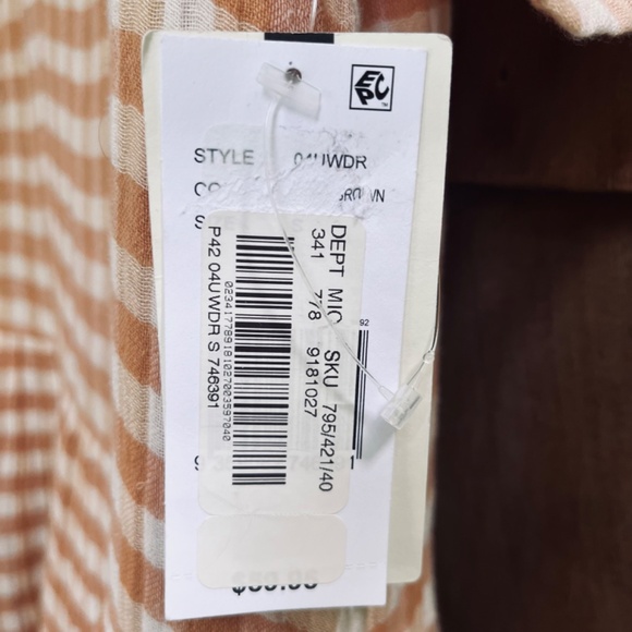 Rip Curl Women's Orange Gingham Mini Dress - Picture 11 of 16